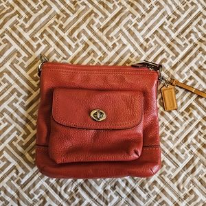 Coach Red Leather Crossbody Bag